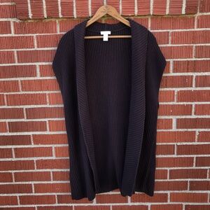 Chico's Brown Open Front Cardigan sleeveless sweater